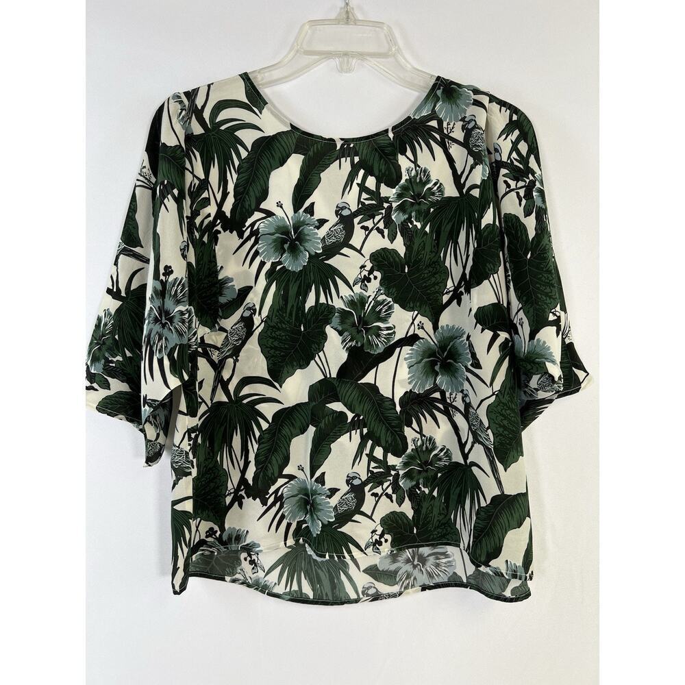 WEEKEND MAX MARA 100% Silk Kimono Sleeve Shirt Blouse Top Neiman Marcus Size 4